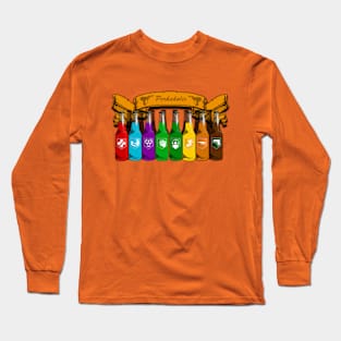 Zombie Perks Top Shelf Perkaholic on Orange Long Sleeve T-Shirt